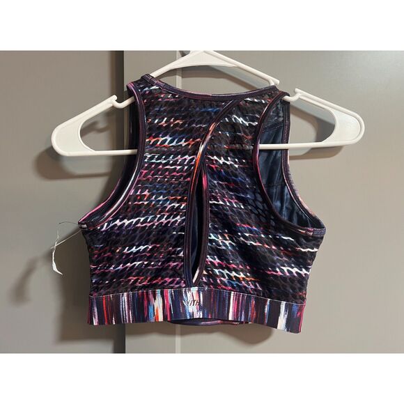 Peloton FA121 Melody High Neck Padded Sports Bra Keyhole Back Multicolor Small - Picture 2 of 5